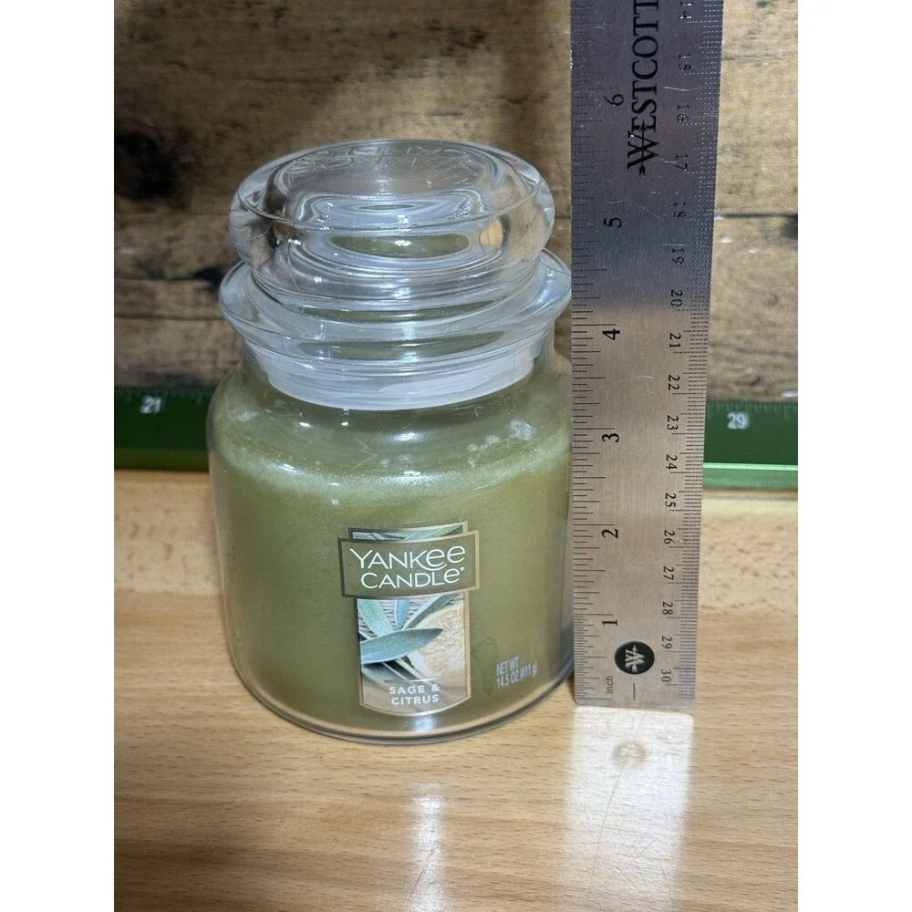Yankee Candle Sage & Citrus 14.5 oz. Jar Candle New Christmas Winter Gift